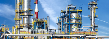 Oil refinery factory