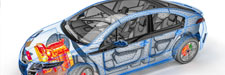  Engine Scan in a Wire Frame Car