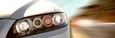 headlight on car