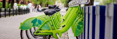 Bikes in a stand