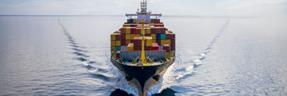 loaded container cargo vessel